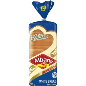 Albany Superior Sliced White Bread Loaf 700g