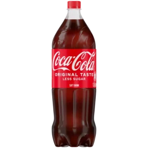 Coca-Cola Original Less Sugar Soft Drink Bottle 1.5L