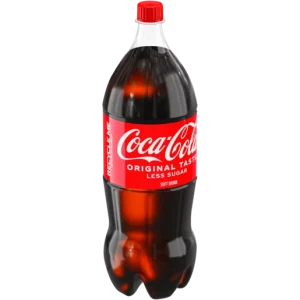 Coca-Cola Original Less Sugar Soft Drink Bottle 2L